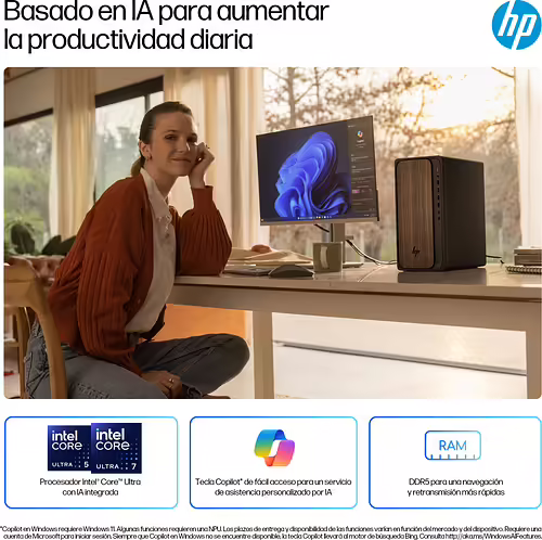 HP OmniDesk Desktop AI M03-0019ns PC Intel Core Ultra 5 225 16 GB DDR5-SDRAM 1 T | 199251207204 imagen 9
