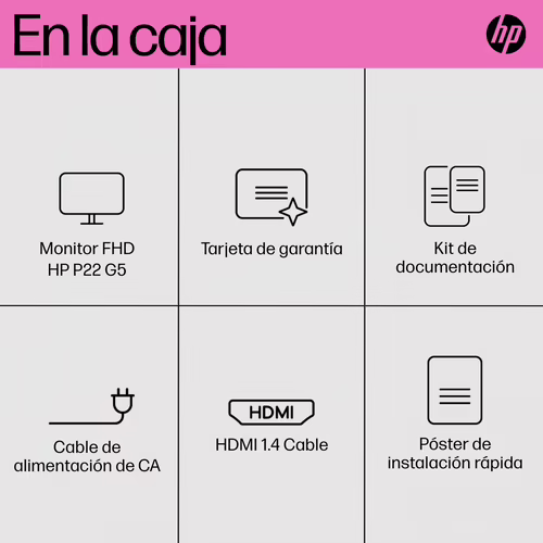 HP P22 G5 54,6 cm (21.5``) 1920 x 1080 Pixeles Full HD Negro | 64X86AA | 0196548138609 imagen 9