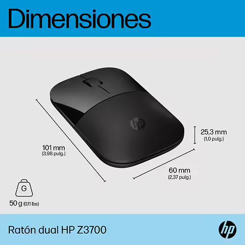 HP Ratón dual Z3700 negro | 758A8AA#ABB | 0197029312853 imagen 7