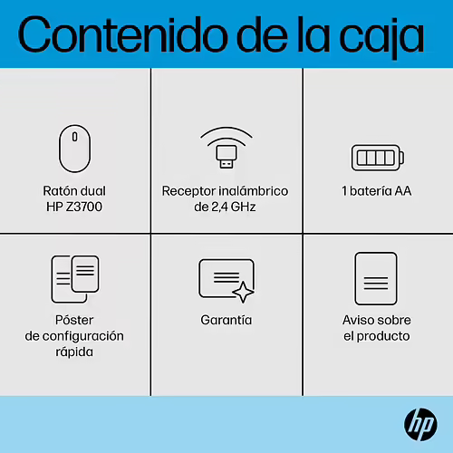 HP Ratón dual Z3700 negro | 758A8AA#ABB | 0197029312853 imagen 8