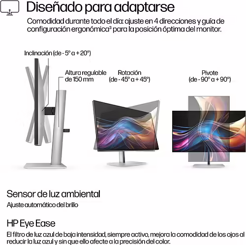 HP Series 7 Pro Monitor QHD Pro de la serie 7 de 27 pulgadas: 727pq | 8J4D8UT#ABB | 0198415142542 imagen 8