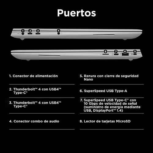 HP ZBook Studio 16 G11 Intel Core Ultra 7 155H Estación de trabajo móvil 40,6 | 98L18ET | 198828385949 imagen 4