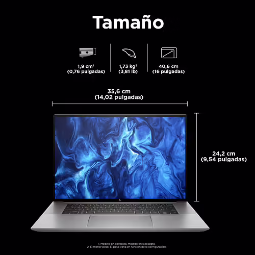 HP ZBook Studio 16 G11 Intel Core Ultra 7 155H Estación de trabajo móvil 40,6 | 98L18ET | 198828385949 imagen 5