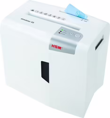 HSM X5 triturador de papel Corte en partículas 58 dB 22 cm Plata, Blanco | 4026631057721 imagen 4