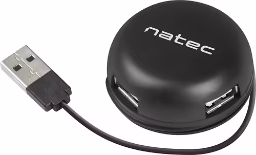 Hub natec bumblebee usb 2.0 4puertos 480 Mbit/s negro NHU-1330 | 5901969417036 imagen 2