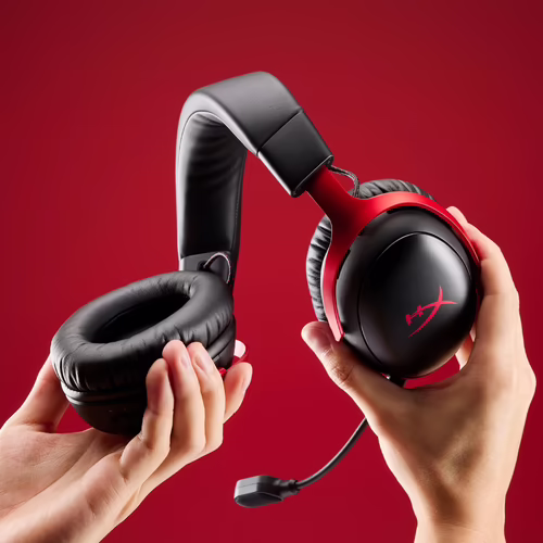 HyperX Auriculares gaming inalámbricos Cloud III S negros-rojos | A59Z0AA | 0198415435569 imagen 8