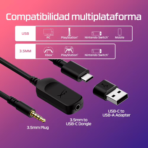 HyperX Cloud III - Auriculares gaming (negros) | 727A8AA | 0197029008220 imagen 3
