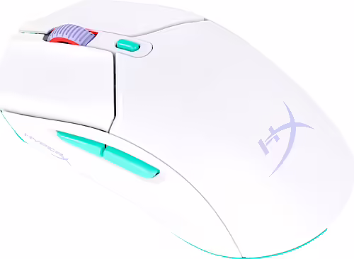 HyperX Pulsefire Haste 2 Core inalámbricos: ratón gaming (blanco/verde/púrpur | 8R2E7AA | 0197498115399 imagen 2