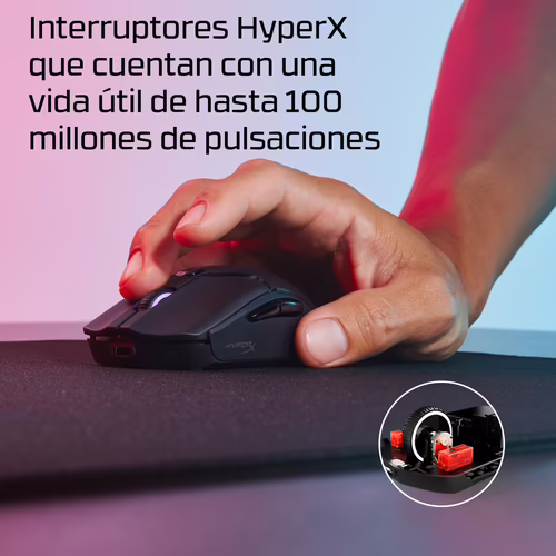 HyperX Pulsefire Haste 2 Mini: ratón gaming inalámbrico (negro) | 7D388AA | 0197192120217 imagen 4