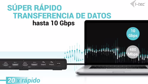 i-tec USB 3.0 / USB-C / Thunderbolt 3 Dual Display Docking Station Gen2 + Power  | CADUA4KDOCKPDL2 | 8595611705861 imagen 9