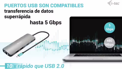 i-tec USB-C Metal Nano 2x Display Docking Station + Power Delivery 100 W | 8595611706288 imagen 8