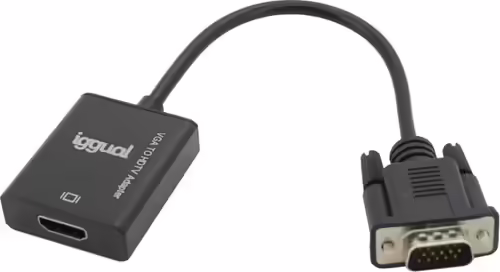 iggual Adaptador VGA a HDMI + audio + microUSB 0.25m negro | IGG317297 | 8435364317297 imagen 2