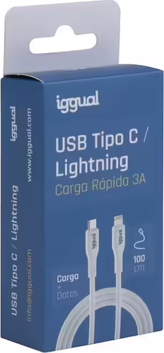 iggual IGG317761 cable de conector Lightning 1 m Blanco | 8435364317761 imagen 4