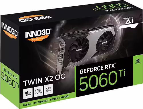 INNO3D GeForce RTX 5060 Ti TWIN X2 OC NVIDIA 16 GB GDDR7 | N506T2-16D7X-191073N | 8886307700681 imagen 2