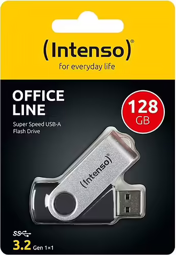Intenso Memoria USB Office Line, 128 GB, USB-A, 3.2 Gen 1x1, negro-plata | 3543491 | 4034303036394 imagen 8