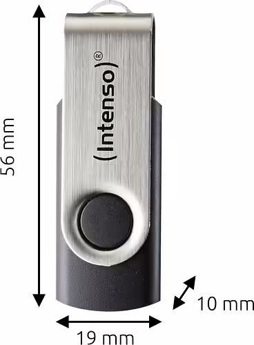 Intenso Memoria USB Office Line, 32 GB, USB-A, 3.2 Gen 1x1, negro-plata | 3543480 | 4034303036332 imagen 4