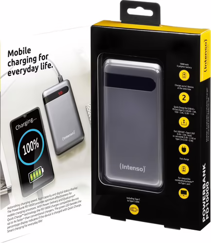 Intenso PD10000 Polímero de litio 10000 mAh Antracita | 7332330 | 4034303026814 imagen 3