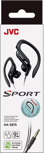 JVC HA-EB75 Auriculares gancho de oreja conector de 3.5mm negro | HA-EB75-BN-U | 4975769009624 imagen 2