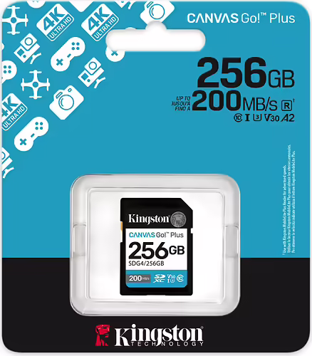 Kingston SDXC Canvas Go Plus 256Gb Gen4 (SDG4/256GB) | 0740617347739 imagen 3