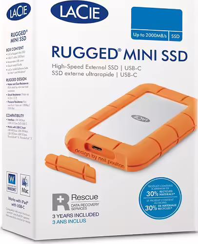 LaCie Rugged Mini disco duro externo 5000 GB Naranja | STJJ5000400 | 3660619407927 imagen 5
