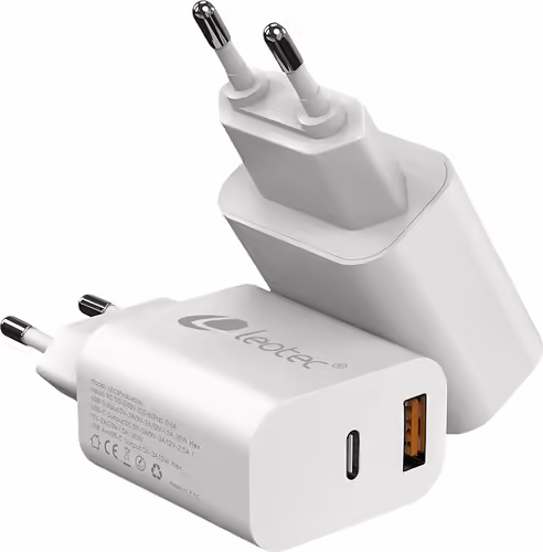 Leotec CARGADOR UNIVERSAL 30W GAN 1 USB C PD+1 USB A BLANCO | LECSPH30W2W | 8436588883094 imagen 3
