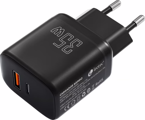 Leotec LECSPH35W2K cargador de dispositivo móvil Universal Negro Corriente alte | 8436588882561 imagen 4