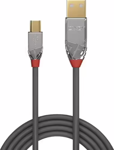 Lindy 36633 cable USB 3 m USB 2.0 USB A Mini-USB B Gris | LINDY36633 | 4002888366335 imagen 2