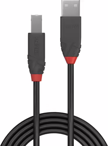 Lindy 36675 cable USB 5 m USB 2.0 USB A USB B Negro | LINDY36675 | 4002888366755 imagen 2