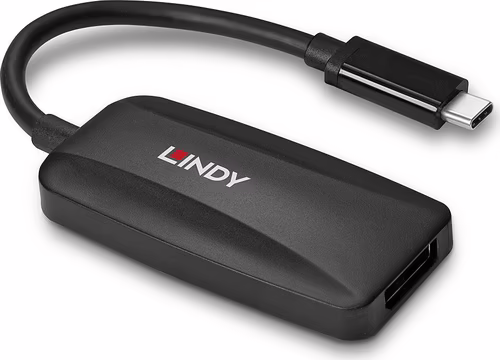 Lindy 43337 adaptador de cable de vͭdeo 0,13 m USB Tipo C DisplayPort Negro | 4002888433372 imagen 3