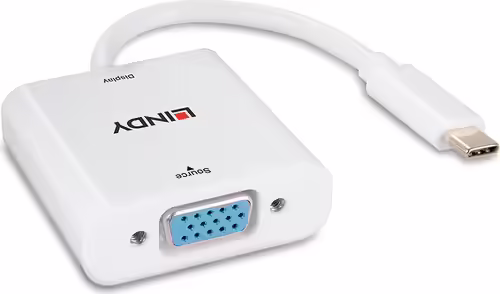 Lindy 43355 adaptador de cable de vÍdeo USB Tipo C VGA (D-Sub) Blanco | LINDY43355 | 4002888433556 imagen 3