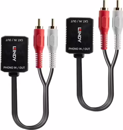 Lindy 70460 extensor audio/video Transmisor de señales AV Negro, Rojo, Blanco | LINDY70460 | 4002888704601 imagen 2