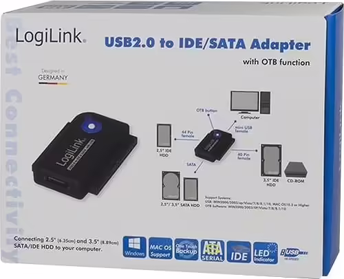 LogiLink Tarjeta y adaptador de interfaz IDE/ATA, SATA Negro | AU0006C | 4260113567470 imagen 9