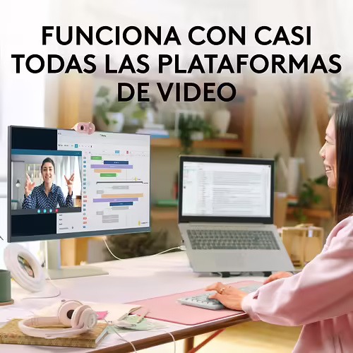 Logitech Brio 100 cámara web 2 MP 1920 x 1080 Pixeles USB Rosa | MGS0000019341 | 5099206113282 imagen 7