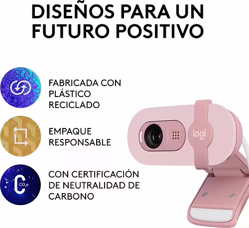 Logitech Brio 100 cámara web 2 MP 1920 x 1080 Pixeles USB Rosa | MGS0000019341 | 5099206113282 imagen 9