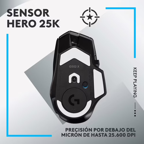 Logitech G G502 X Lightspeed ratón mano derecha RF inalámbrico Í?ptico 25600  | 910-006181 | 5099206096387 imagen 4