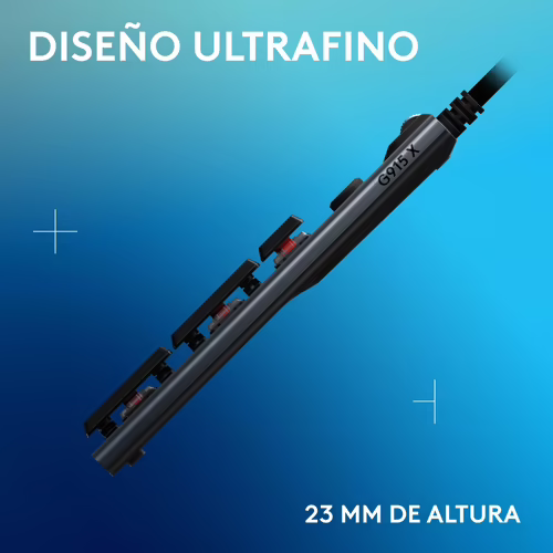 Logitech G Teclado mecánico para gaming con cable de perfil bajo G915 X, teclas | 920-012943 | 5099206124639 imagen 5
