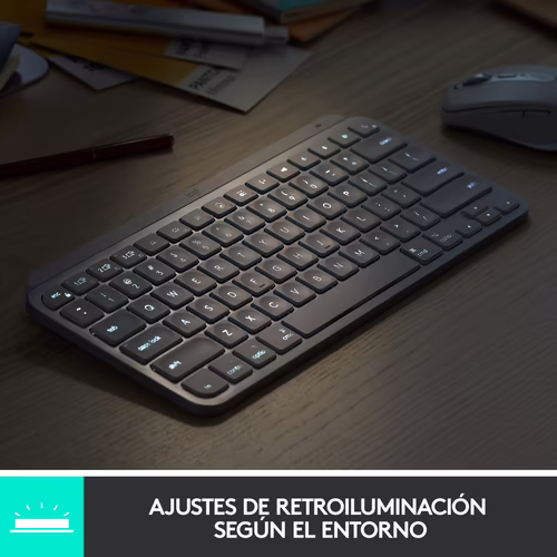 Logitech MX Keys Mini teclado RF Wireless + bluetooth qwerty español grafito | 920-010490 | 5099206098947 imagen 8