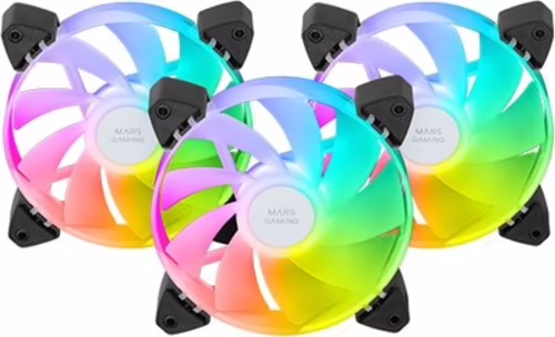 Mars Gaming MF-3AR, Kit 3x Ventiladores 120mm FDB, Aspas Invertidas, Iluminació | MF3AR | 8435693108528 imagen 2