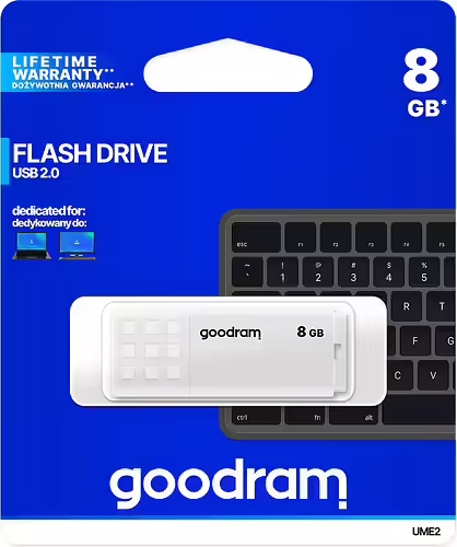 MEMORIA USB 2.0 GOODRAM UME2 8GB BLANCO UME2-0080W0R11 | 5908267935637 imagen 5