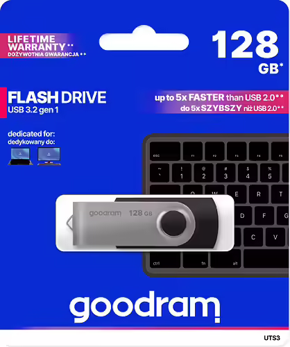 MEMORIA USB 3.0 GOODRAM UTS3 128GB NEGRO UTS3-1280K0R11 | 5908267920862 imagen 5