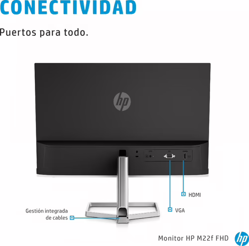 MONITOR HP M22F 21.5 FULL HD LCD 2D9J9AA | 0195161271953 imagen 6