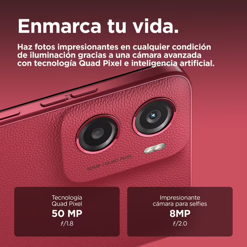 Motorola moto G05 4/128Gb Rojo Smartphone | PB6L0009ES | 0840023284908 imagen 7