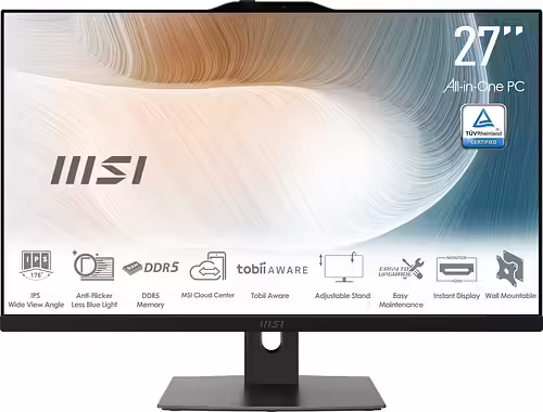 MSI MODERN AM272P 1M-1096ES All-in-One PC Intel Core 7 150U 68,6 cm (27``) 1920  | 00-AF8231-1096 | 4711377323420 imagen 2