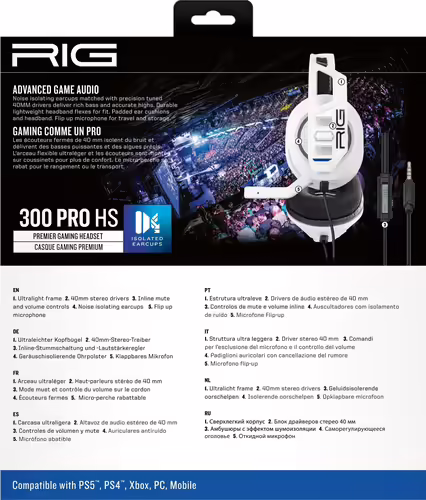 NACON RIG 300 PRO HS Auriculares Alámbrico Diadema Juego Blanco | RIG300PROHSW | 3665962009262 imagen 7