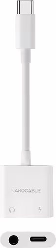 Nanocable Adaptador de Audio USB-C/M a Jack 3.5/H + USB-C/H PD 60W, 11.5 cm, Bla | 10.24.1206 | 8433281016644 imagen 2