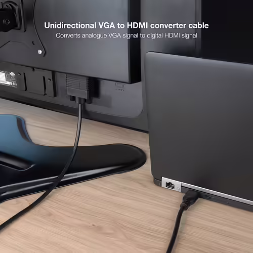 Nanocable Cable conversor VGA/M a HDMI/M, Negro, 1.8m | 10.15.4602 | 8433281016361 imagen 5