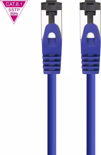 Nanocable Cable de Red Latiguillo Cat.8.1 2GHz LSZH SSTP AWG26, Azul, 1 m | 10.20.2001-BL | 8433281015913 imagen 3