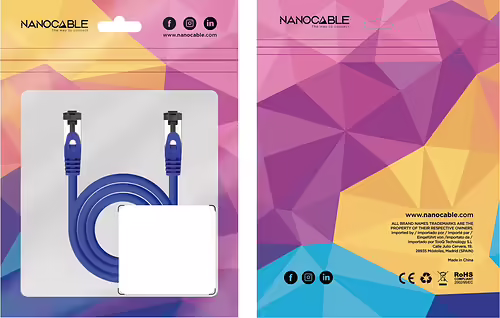 Nanocable Cable de Red Latiguillo Cat.8.1 2GHz LSZH SSTP AWG26, Azul, 1 m | 10.20.2001-BL | 8433281015913 imagen 5