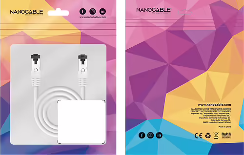 Nanocable Cable de Red Latiguillo Cat.8.1 2GHz LSZH SSTP AWG26, Blanco, 30 cm | 10.20.2000-L30-W | 8433281015807 imagen 5