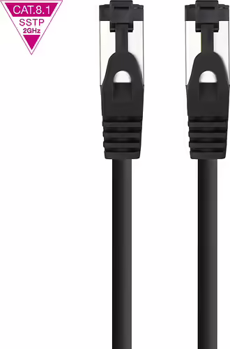 Nanocable Cable de Red Latiguillo Cat.8.1 2GHz LSZH SSTP AWG26, Negro, 1 m | 10.20.2001-BK | 8433281015906 imagen 3